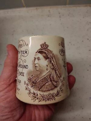 LEEK STAFFORDSHIRE  Queen Victoria 1887 Golden Jubilee  SEPIA PRINT Mug • £35