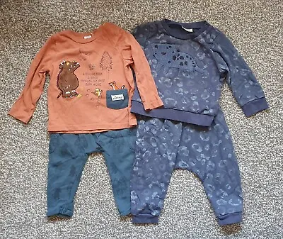 9-12 Months Baby Boys Winter Clothes Bundle Gruffalo Next Sweatshirt Joggers Set • £2.99