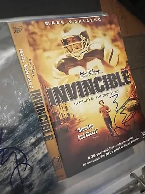 MARK WAHLBERG SIGNED INVINCIBLE DVD Cover! Nice Signature! In-Person! • £95.46