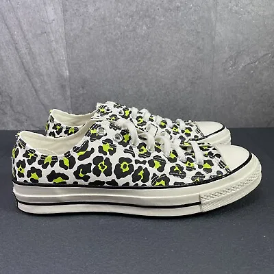 Converse Chuck 70 Ox Leopard Print Size 9.5 Mens Egret Black Green Shoes • $52.47