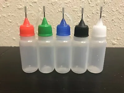 12ml Plastic Squeezable Dropper Bottle Needle Tip - US Seller - Colors - LDPE • $7.69