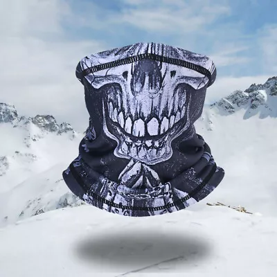 3D Skull Fleece Neck Warmer Gaiter Winter Face Mask Scarf Halloween Ski Bandana • $3.99