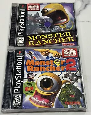 (2)Games Monster Rancher 1 + 2 (PS1) VGC Disc Complete CIB Manual FAST SHIPPED • $74