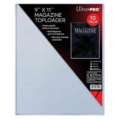 Ultra Pro: 9  X 11  Thick Magazine Toploaders (10ct) • $40.24