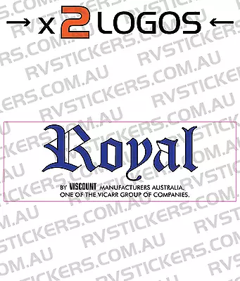 2 X ROYAL (viscount Group) Caravan Decal Sticker Vintage Retro Graphics • $46