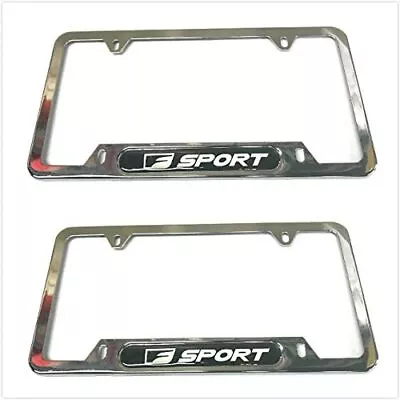 Chrome F Sport License Plate Cover Frame For Lexus Fsport Tag Holder Rust Free   • $22.99