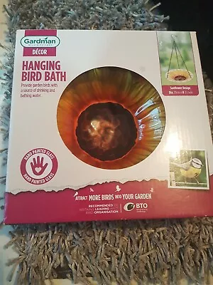£15 • Buy Ceramic Mini Hanging Bird Bath Wild Birds By Gardman Dia 20cm