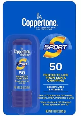 Coppertone SPORT Sunscreen Lip Balm SPF 50 Sunscreen For Lips Water Resistant • $7.97