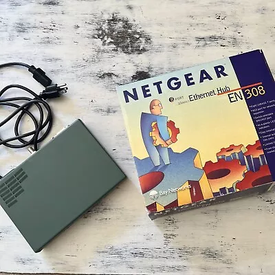 Netgear 8 Port + 10 Base -T Ethernet Hub - Model EN308 - Open Box • $25