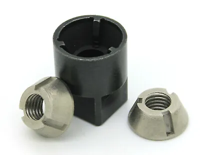 NEW 5/16-18 T-Groove Tamper Proof Security Nuts X 2 & Tool Socket Stainless Tri • $33.99