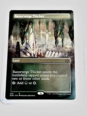 MTG Razorverge Thicket Borderless Phyrexia: All Will Be One Magic The Gathering • $2.99