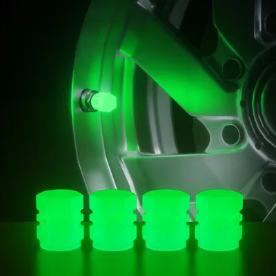 4pcs Luminous Car Tire Valve Caps Tyre Valve Stems Cover Air Dust Wheel Rim Caps • $2.78