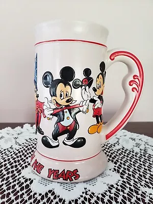 Disney Mickey Mouse Through The Years MUG/Beer Stein Tankard Ceramic 6 5/8  Tall • $17.99