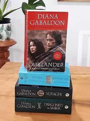 $32 • Buy Outlander Books 1 - 4 Diana Gabaldon - Cross Amber Voyager Drums - Bulk Lot