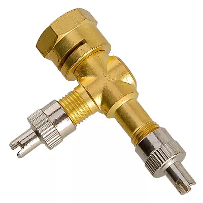 1x TPMS Valve Tee Adapter 3-way Pure Copper Motorcycles Automobiles Car • $12