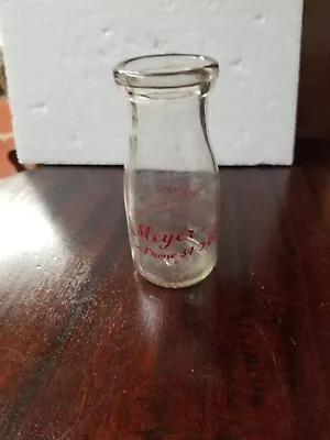 Vintage Meyer Dairy Half Pint Milk Bottle • $16.99