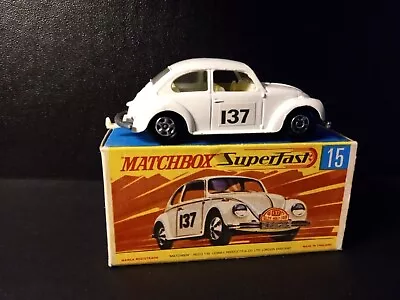 Matchbox 1968  Superfast #15 Volkswagen  Beetle (137) In Original Rare G2  Box  • $134.26