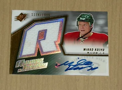 2006 Upper Deck SPx Rookie Autograph Auto Jersey Mikko Koivu 1029/1999 WHITE • $14.99