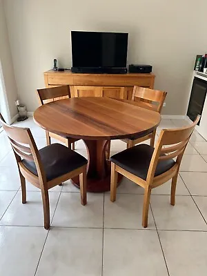 $100 • Buy Round Dining Table And Chairs, With Matching Sideboard