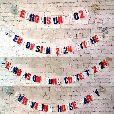 EUROVISION SONG CONTEST * Fun Party Banners/Bunting *Pub Decorations*House Party • £8.69