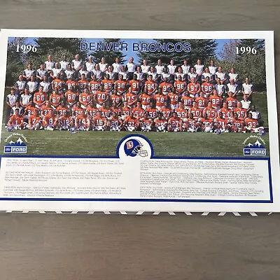 $9.99 • Buy 1996 Denver Broncos Football Team Photo Poster Promotional Denver Metro Ford