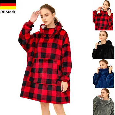 Hoodie Blanket Robe Oversized High Neck Super Soft Oodie Winter NightwareBlanket • £8.99