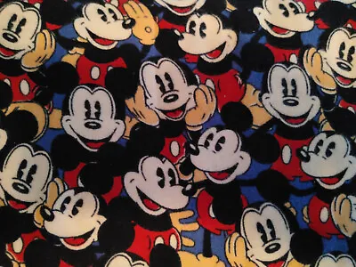 Disney Mickey Mouse Flannel Sewing Quilting Fabric • $5.99