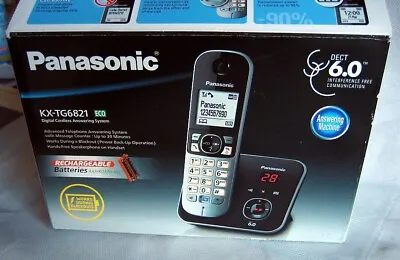 Panasonic Digital Cordless Phone Answering System Blackout Power KX-TG6821 In Bo • $39.95