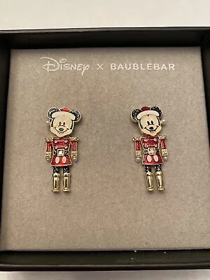 Disney X Baublebar Mickey Mouse Nutcracker Earrings Holiday New In Box • $27