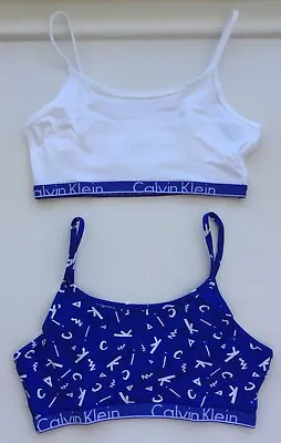 Calvin Klein Girls 2 Pack Bralette Age 10-12 Bnwt • £18.99