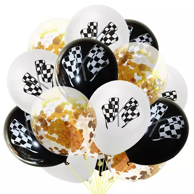 15 Pcs Racing Car Party Supplies Birthday Party Balloons Inflatable Balloons • £8.15