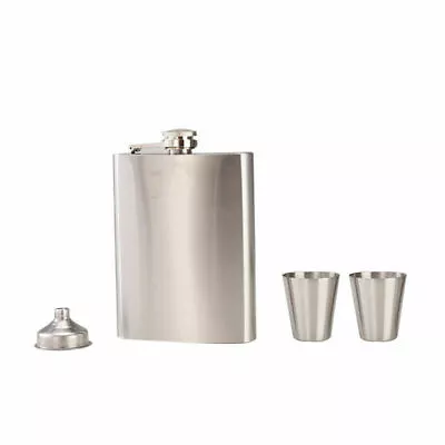 Daniels-Hip-Flask-gift-set-Portable-Pocket-Stainless-Steel-flask-NEW!!! 7oz-Jack • £16.99