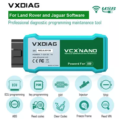 VXDIAG VCX NANO WIFI Version OBD2 Diagnostic Tool For Land Rover And Jaguar • $105