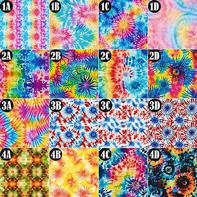 Tie Dye Pattern Adhesive Vinyl Or HTV Heat Transfer Rainbow Oracal Siser • $3.80