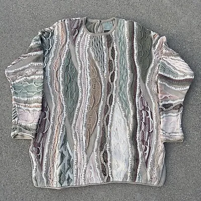 Vintage Coogi Sweater Earth Tone Pastel Color Medium • $215