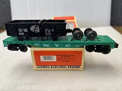 Lionel O Scale New York Central Flat Car W/ Gondola & Wheelsets Load 6-16927 NOS • $22