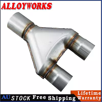 3” Single; 2.75  Dual Y Pipe Adapter Exhaust Pipe Stainless Steel Universal • $54.99