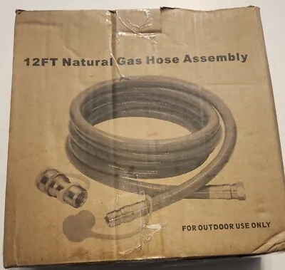 NEW! GASPRO 12FT Natural Gas 3/8 Inch Hose Assembly 100000 BTU 1/2 NPT 3/4 16UNF • $55.36