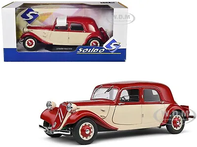 1937 Citroen Traction 7 Red & Beige 1/18 Diecast Model Car By Solido S1800907 • $53.99