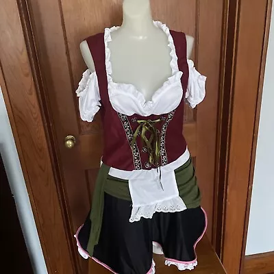 California Costumes Bavarian Bar Maid Womens German Beer Oktoberfest Costume Med • $20