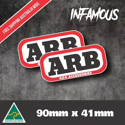 $4.90 • Buy 2x 90mm ARB 4x4 Accessories Decal Sticker Truck Ute Bumper 4WD Waterproof Window