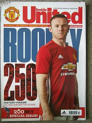 Inside United March 2017 Wayne Rooney Bryan Robson Sir Alex Ferguson Manchester • £3.99