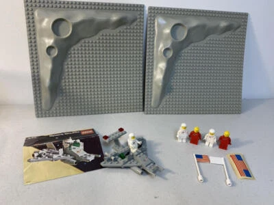 $79.99 • Buy Lego Moon Crater Base Plate And Space Shuttle W Astronauts Lot