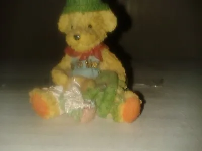 Early Millennium Miniature Resin Teddy Bear. Carry Picnic Basket (B33) • £2.99