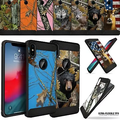 Camo Case For [Apple IPhone XR / 10R] Ultra Slim Flex Carbon Fiber Matte • $10.99