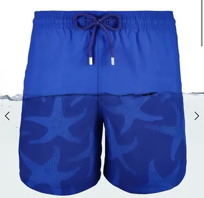 NWT Vilebrequin MOOREA - WATER REACTIVE - Swim Trunks - MEN - XXL - BLUE - 2XL • $125