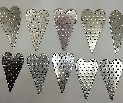 10th Wedding Anniversary Scatter Decorations/tin/aluminium Hearts/embellishments • £3.59