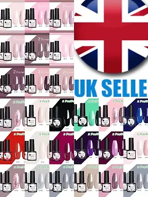 2pcs Set UR SUGAR 7.5ml Nail Gel Polish UV LED Soak Off Nail Varnish Top Base UK • £2.99