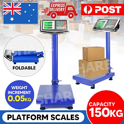 150kg Electronic Scale Weight Commercial Digital Platform Scales Postal Shop • $67.95