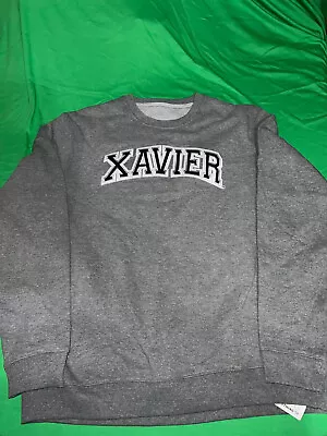 Nwt Fanatics Xavier University Mens Crew Neck Sweatshirt Gray  Large • $23.39